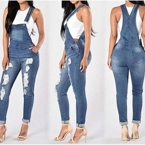 Latzhose Damen Jeans Skinny