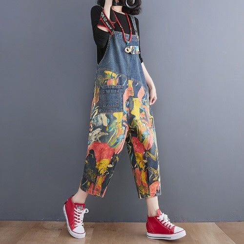 Latzhose Damen mit Blumen