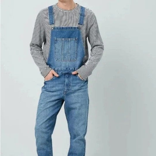 Latzhose Herren Blau Jeans