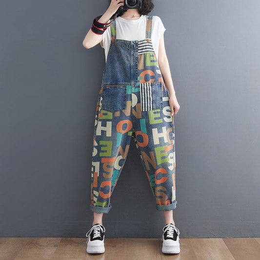 Baggy Jeans Latzhose Damen