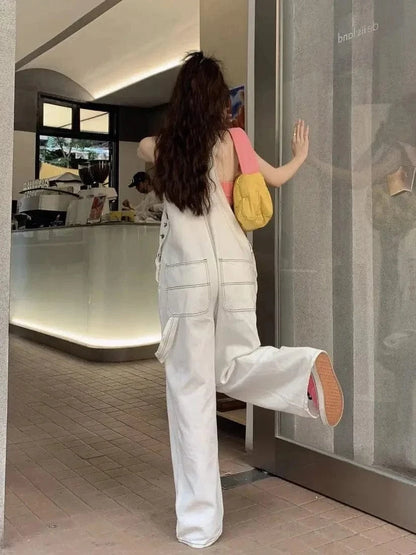 Damen Latzhose Weiß