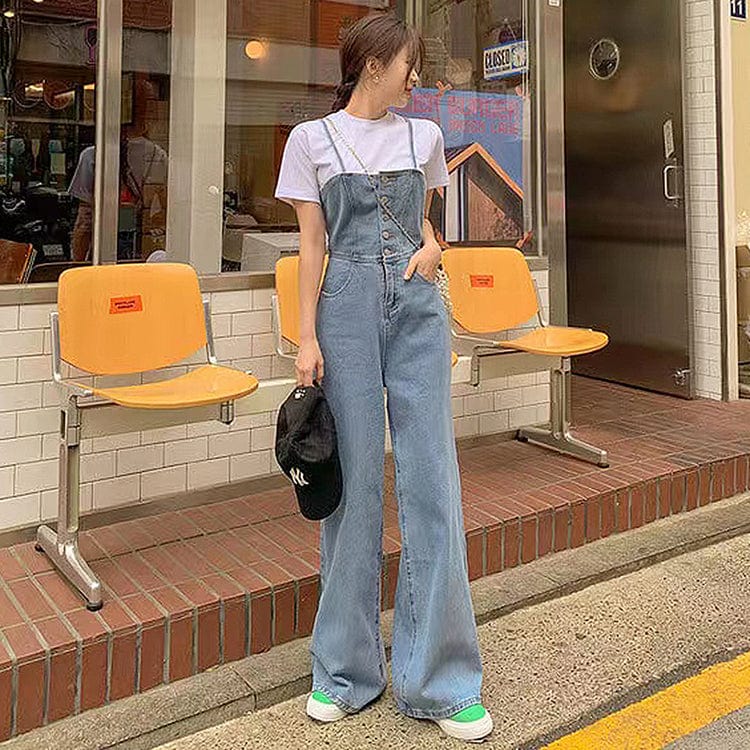 Jeans Latzhose Damen Lang