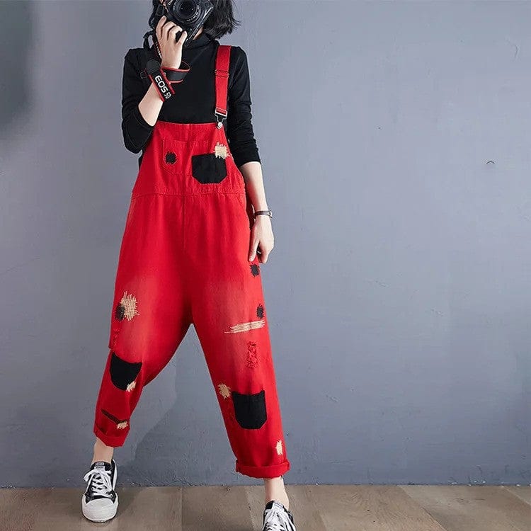 Jeans Latzhose Damen Lässig