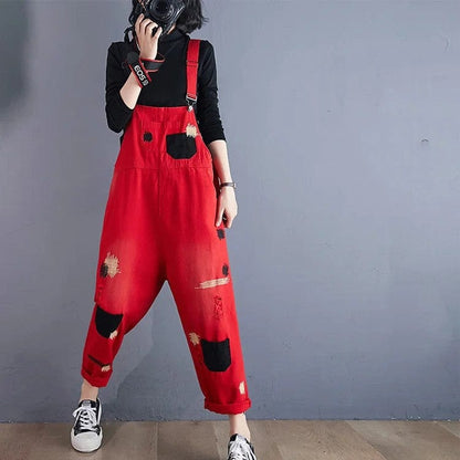 Jeans Latzhose Damen Lässig