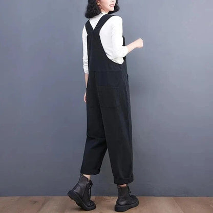 Jeans Latzhose Damen Schwarz