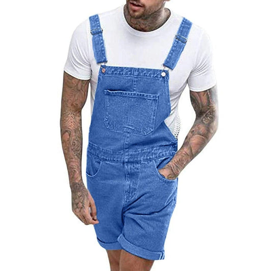 Jeans Latzhose Herren Kurz
