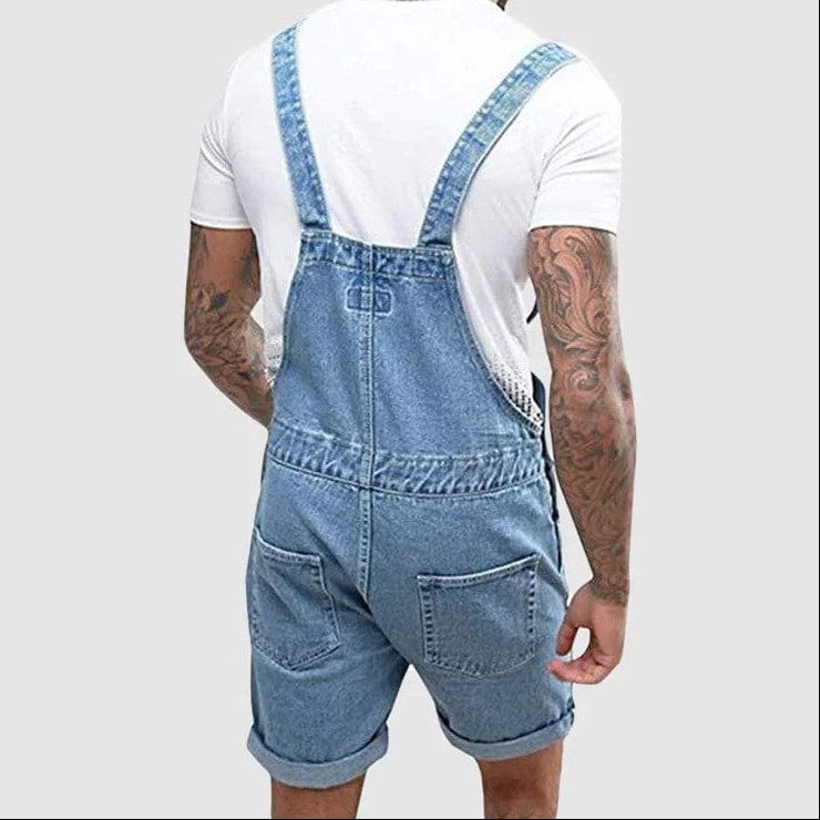 Jeans Latzhose Herren Kurz Große Größen
