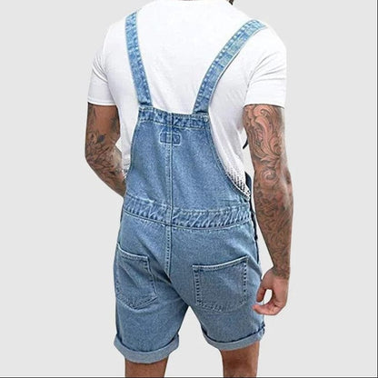 Jeans Latzhose Herren Kurz Große Größen