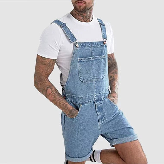 Jeans Latzhose Herren Kurz Große Größen