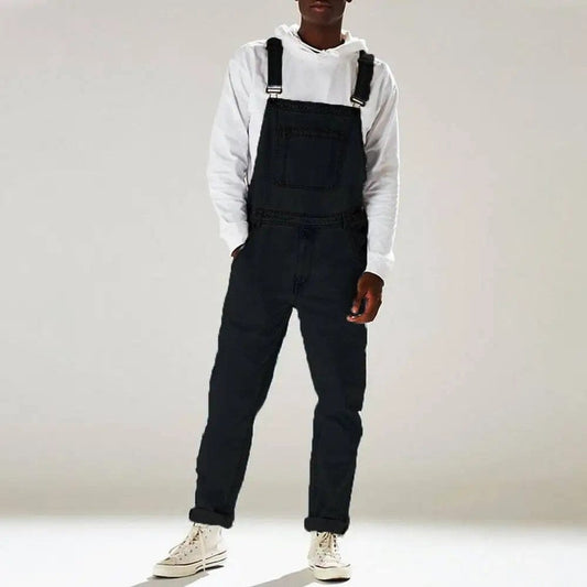 Jeans Latzhose Herren Schwarz