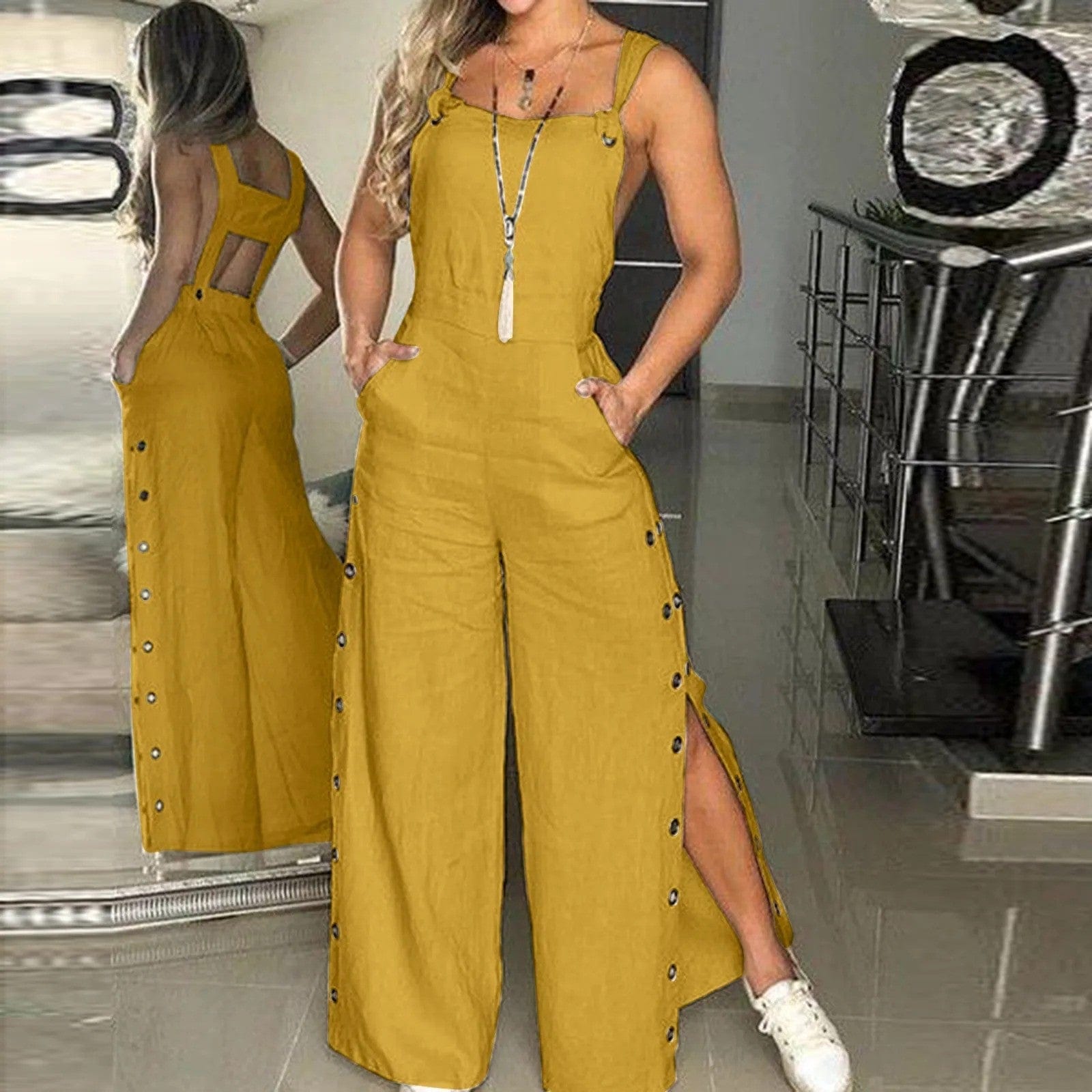 Latzhose Damen Leinen